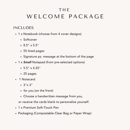 The Welcome Package