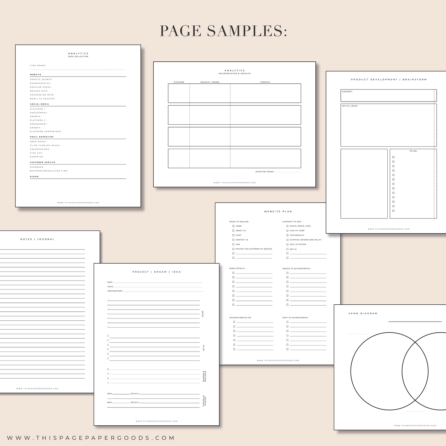 The Printable Business Template Pack (20)