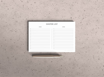 The Master List Notepad Bundle (5 pack)