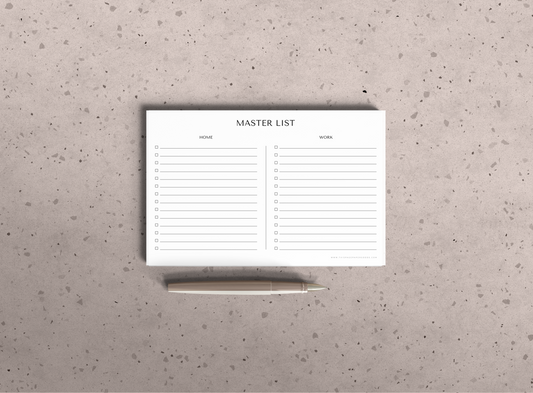 The Master List Notepad