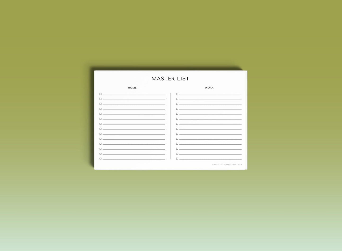 The Master List Notepad Bundle (5 pack)