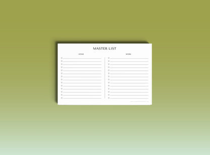 The Master List Notepad Bundle (5 pack)