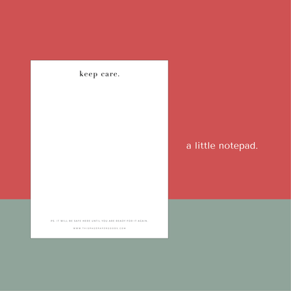 Keep Care Notepad 5-Pack Bundle (NO LINES)