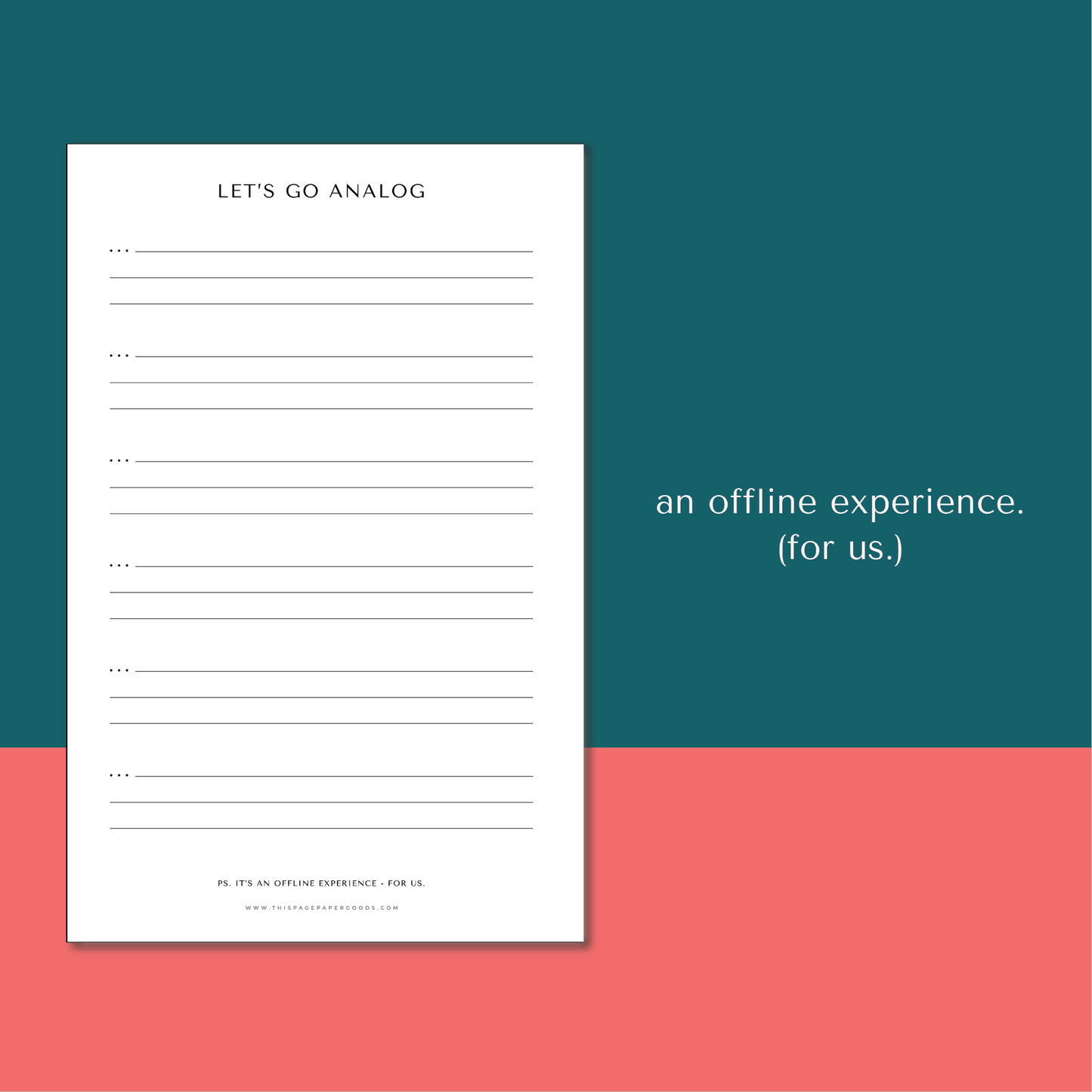 Let's Go Analog Notepad Bundle (5 pack)