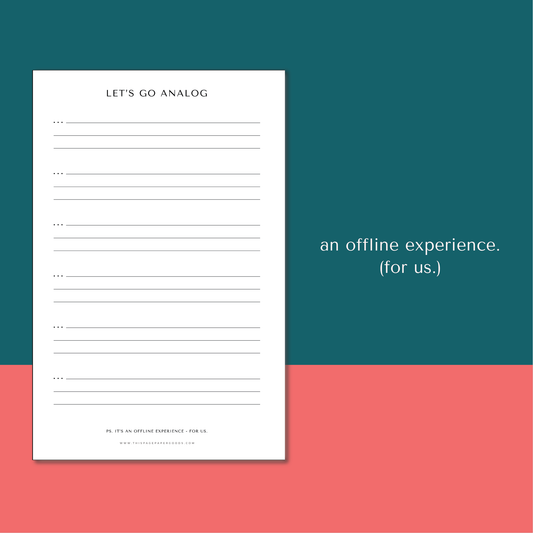 Let's Go Analog Large Notepad Add-On Bundle (10)